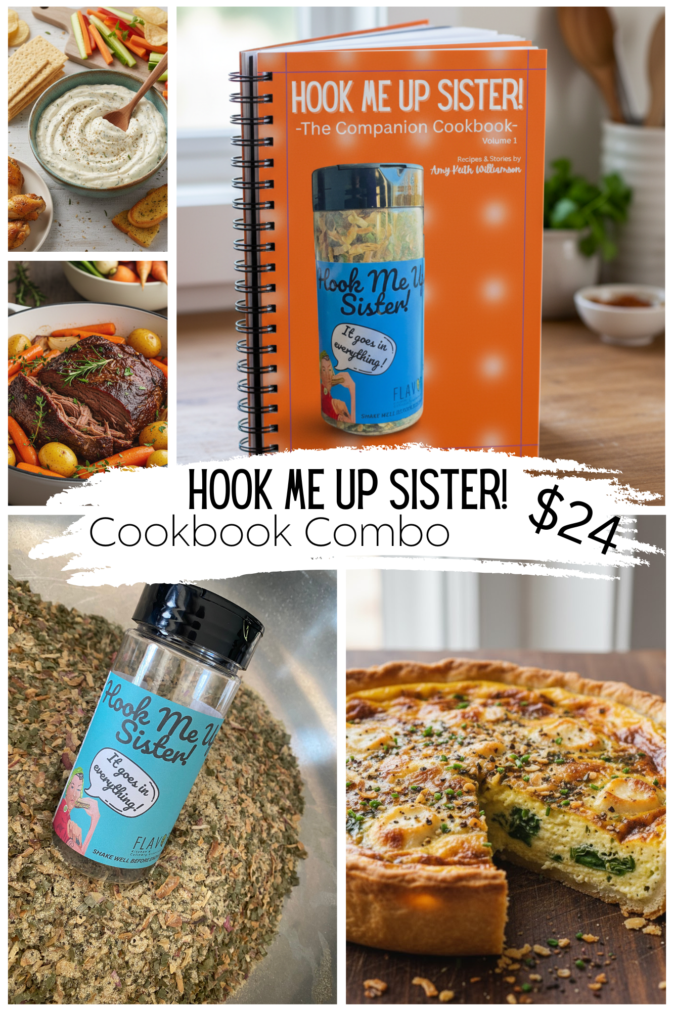 Hook Me Up Sister! & Companion Cookbook Combo