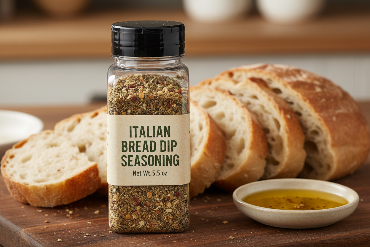 Naje the same image but add ground parmasean cheese in the mix and creae a back ground with bread and olive oil.